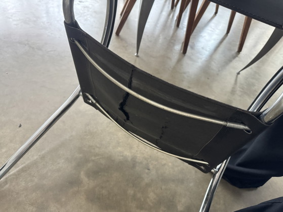 Tubular Frame Chair – Dining chairs, Chrome, Leather (photo 6 of 15)