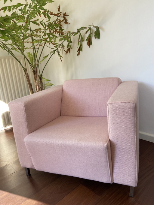 Pink cube armchair