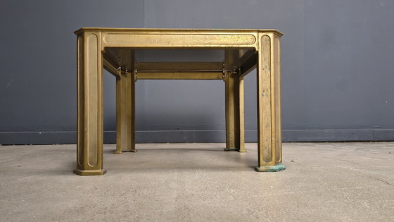 Image 1 of Brutalistische bijzettafels van gegoten brons uit de jaren 70 van Peter van Heeck