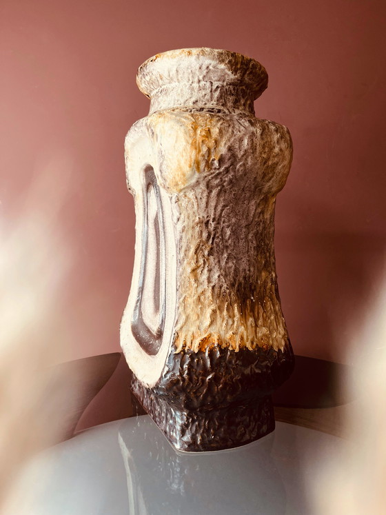 Image 1 of Sculptural Brutalist ceramic vase West Germany