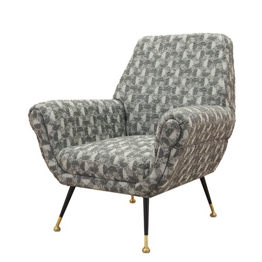 Loungefauteuil, Italiaans design, jaren 70, gemaakt in Italië