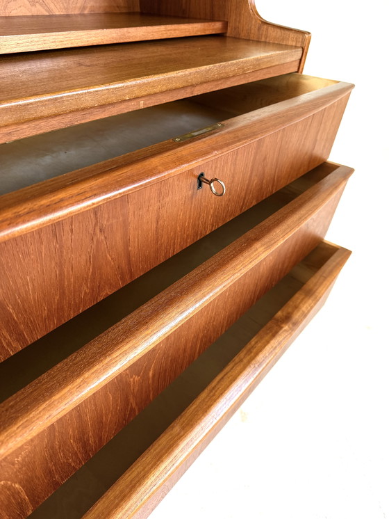 Image 1 of Vintage Danish teak secretary desk '60