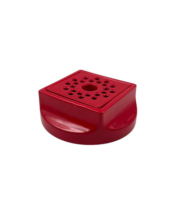 Image 1 of Space age red ceramic ashtray, Studio Opi, Gabbianelli Italy ca. 1970