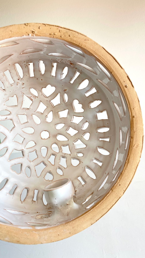 Image 1 of Lámpara de pared de terracota esmaltada artesanal en el centro de Burdeos