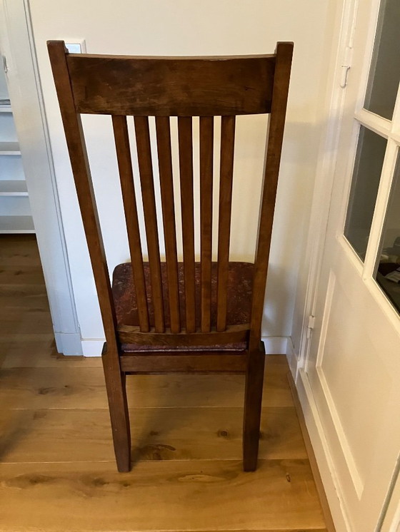 Image 1 of Solid cherry wood dining table and 6 chairs