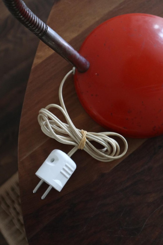 Image 1 of Lampada da scrivania arancione massiccia vintage