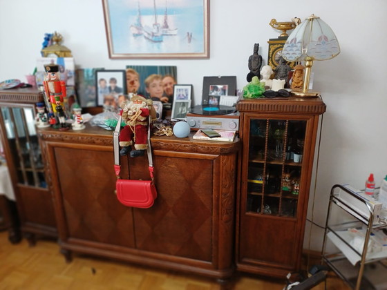 Image 1 of Dressoir/buffetkast met vitrines, historiserend/art nouveau