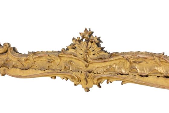 Image 1 of Lodewijk XV stijl geglazuurde spiegel. Napoleon III periode, circa 1880.