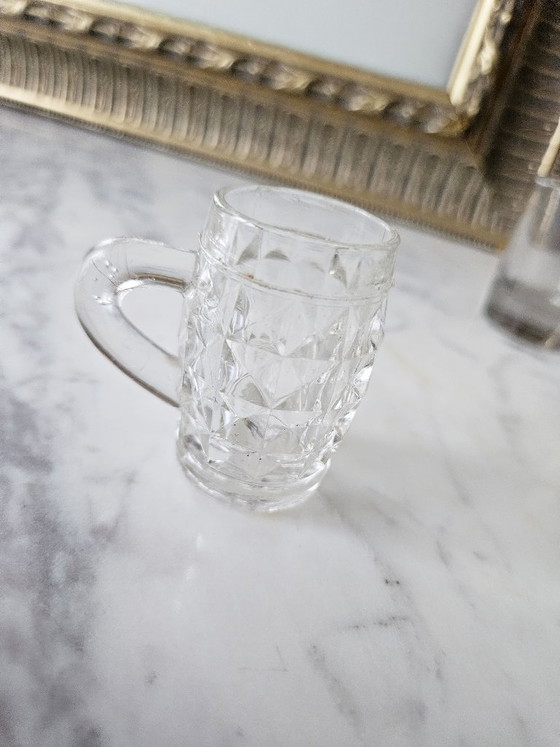 Image 1 of Heleboel 22 Vintage Bistro Collection Shot, Digestif, Arquebusiers Reims Amber Groen Rood