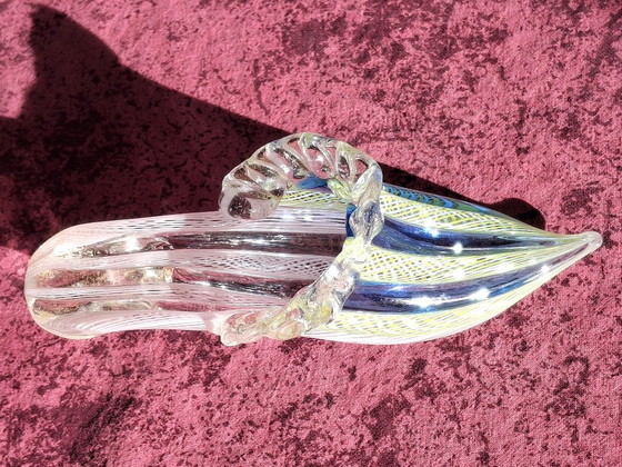 Multicolor filigree blown glass shoe from Murano, 14.5 cm, Decorative Objects, Blue (photo 10 of 10)