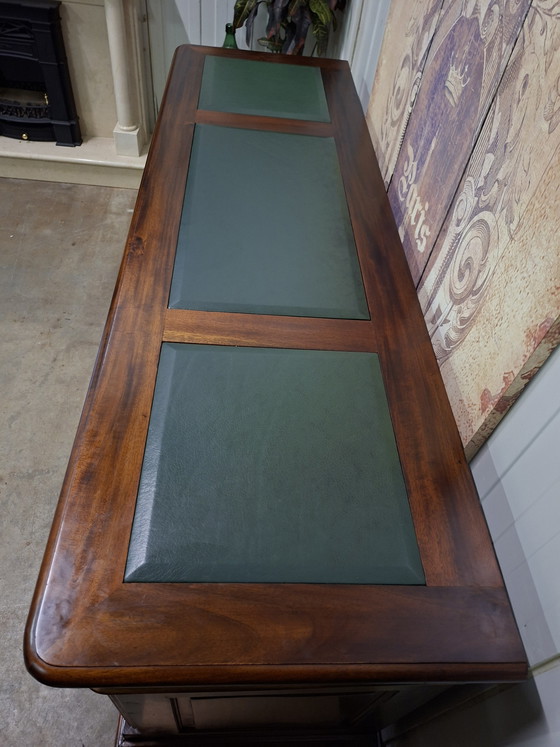 Image 1 of Escritorio clásico inglés, mesa de escritura, modelo único de pared estrecha, dimensiones: 180 x 56 cm y 78 cm de alto.