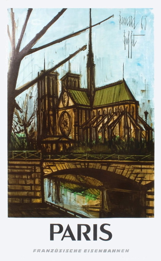 Image 1 of Bernard Buffet Paris - Affiche des Chemins de fer français 1967