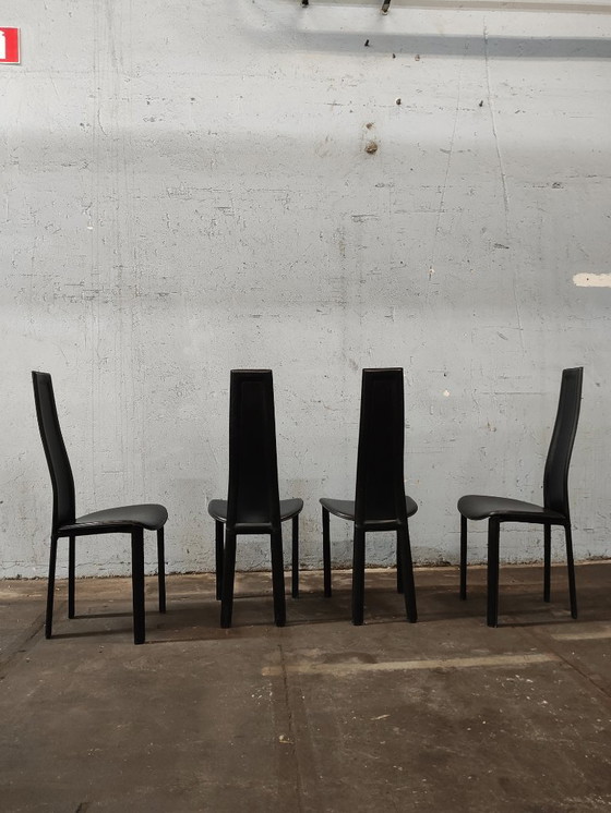 Image 1 of Set 4 sedie da pranzo vintage (Italia 1980)