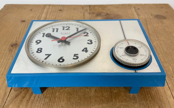 Horloge murale de cuisine vintage est-allemande de Weimar, années 1970 – Pendules, Glass, Plastic (photo 8 of 18)