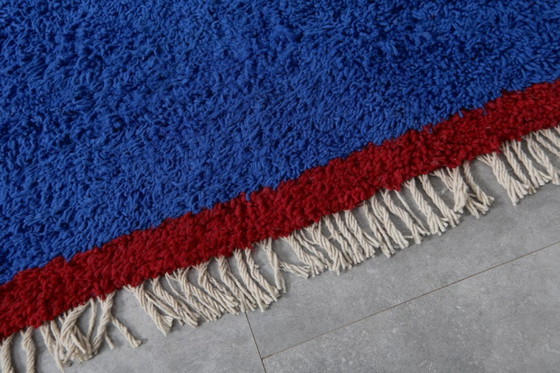 Image 1 of Tappeto marocchino in lana blu, annodato a mano – ORDINA ORA