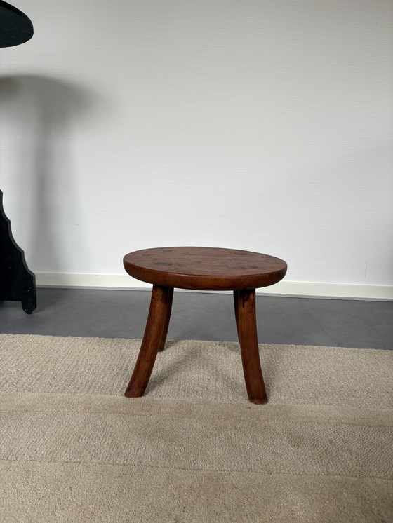 Image 1 of Vintage / antique tabouret en bois / tabouret table d'appoint d32cm