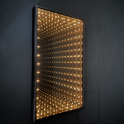 Infinity wall mirror illuminated mirror 1970-80's