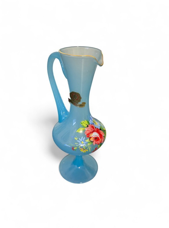 Image 1 of Collectible set of 7 original Florentine opaline vases from the 1950s.