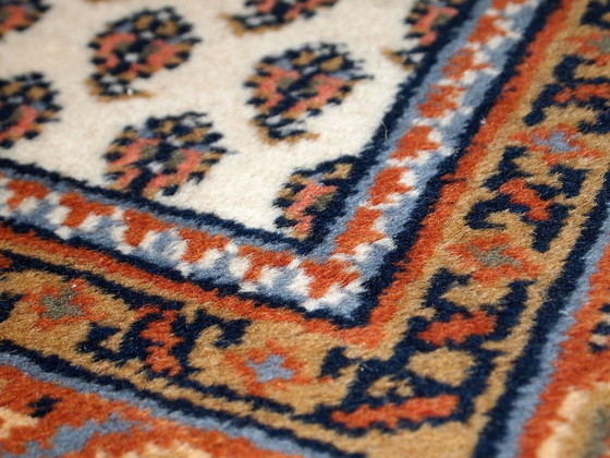 Image 1 of Tappeto indiano vintage fatto a mano in stile Seraband, 122 cm x 175 cm, anni '80 - 1C519