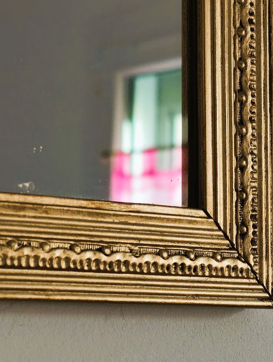 Image 1 of Gold rectangular wall mirror