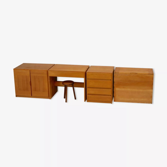 Image 1 of Conjunto de escritorio modular de pino Maison Regain