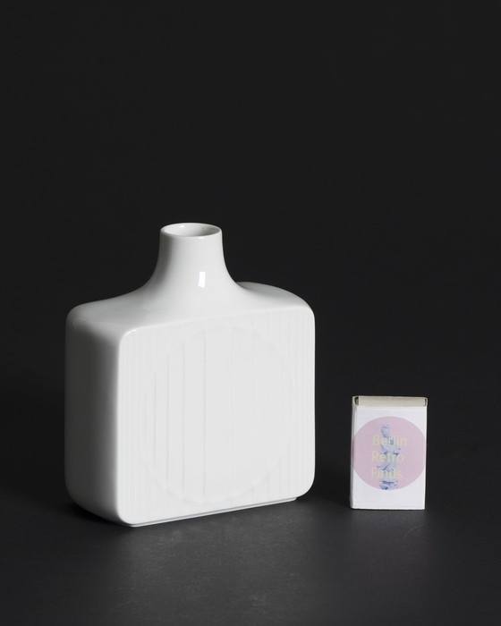 Image 1 of Curated ROSENTHAL & FÜRSTENBERG Vase Duo Geometric Relief & Pattern 70s Retro