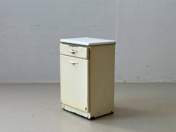 Image 1 of Industrial steel sheet chest of drawers by R. Daurat, France, 1950s