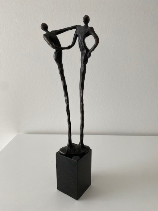 Scultura in bronzo "Grazie" Corry Ammerlaan alta 31 cm!