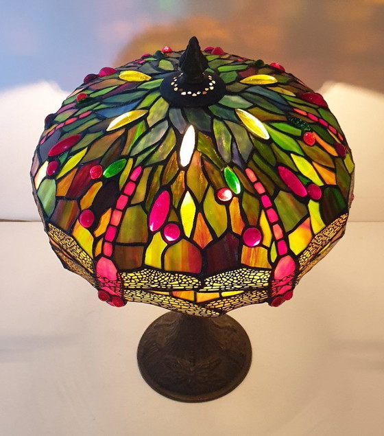 Image 1 of Tiffany table lamp 6 Dragonfly