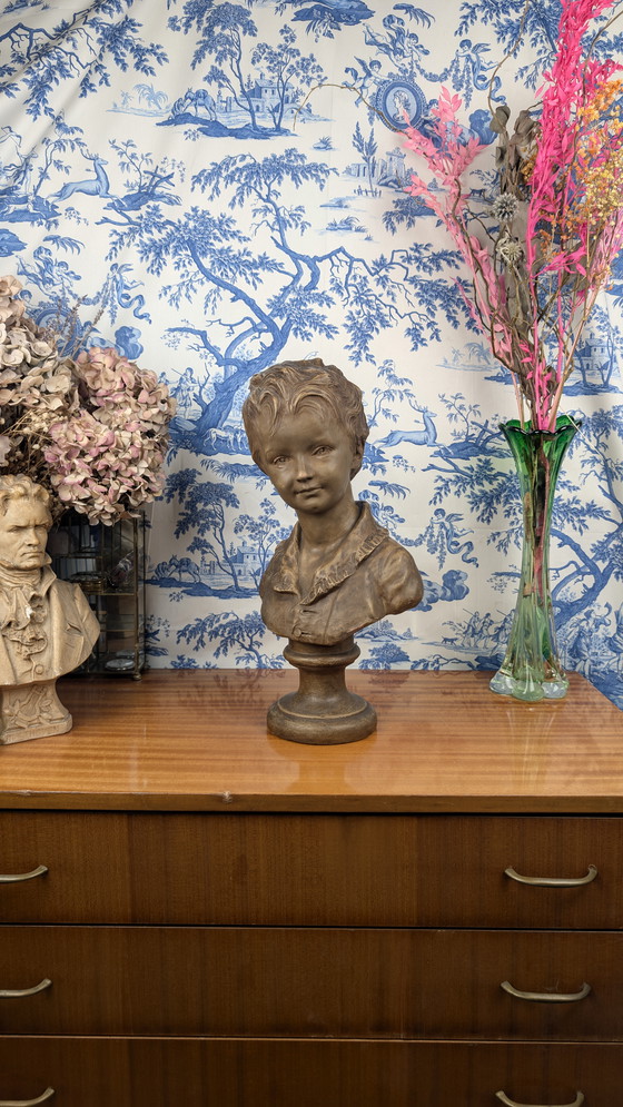 Image 1 of Buste en Terre Cuite d'Alexandre Brongniart d'Après Jean-Antoine Houdon