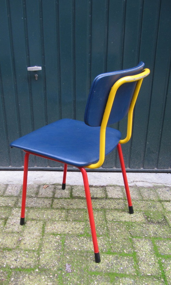 Image 1 of 4x Gispen tube chairs, model 1231, circa 1960s