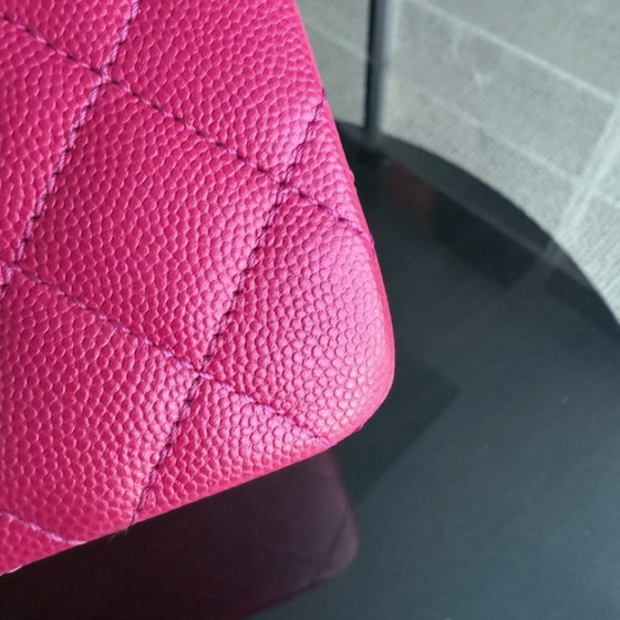 Image 1 of Chanel 2.55 Reissue 225 - 24 cm Caviar Steppleder, Pink, Goldbeschläge, Serie 23