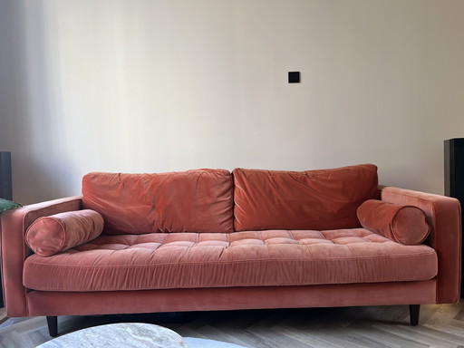 Made 3-Seater Sofa Velvet Orange