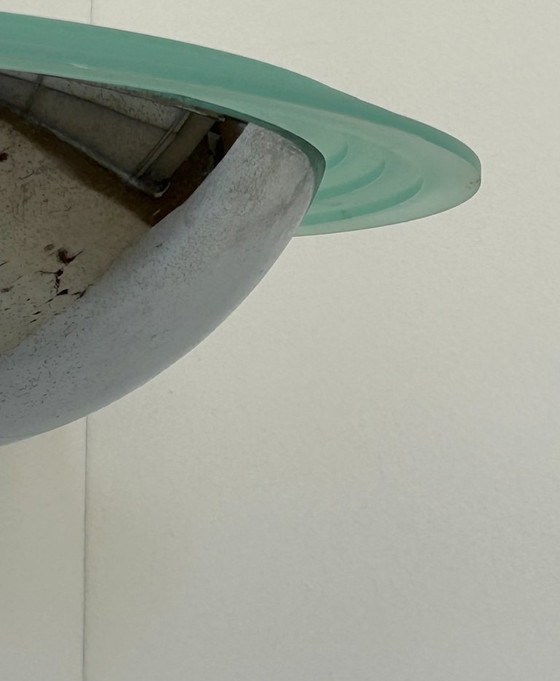 Image 1 of Coppia di applique vintage, cromo e vetro d'altare, Svezia 1970