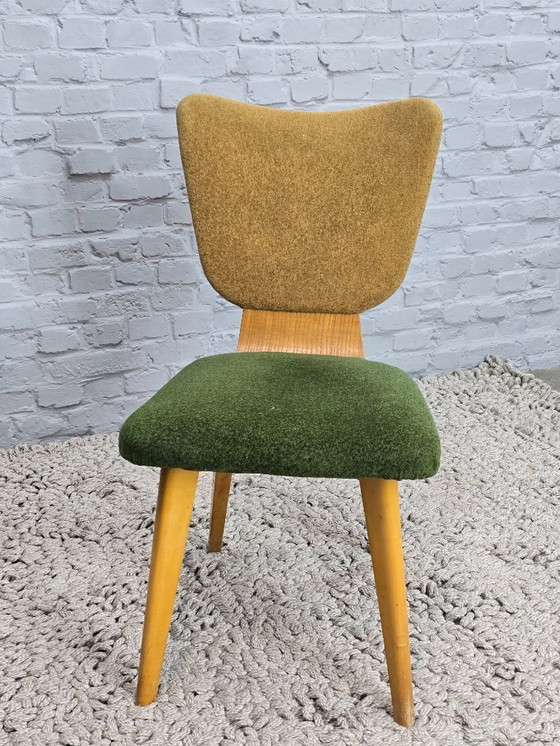 Image 1 of Sillas de comedor de contrachapado holandés de diseño de mediados de siglo, atribuidas a Cor Alons, juego de 4, década de 1960