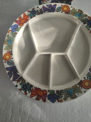 6 assiettes à fondue en porcelaine Acapulco Villeroy & Boch 1970