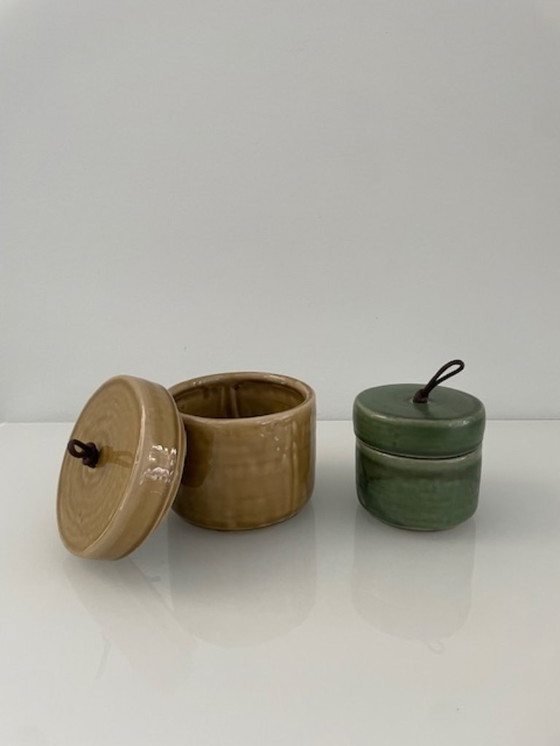 Image 1 of Set of 2 design storage jars "Artichok" – Jaydi