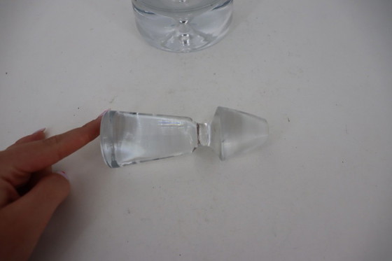Beautiful Hand Blown Crystal Decanter – Krosno "Bonny" (Poland) - 38 cm – Vases, Glass (photo 6 of 7)