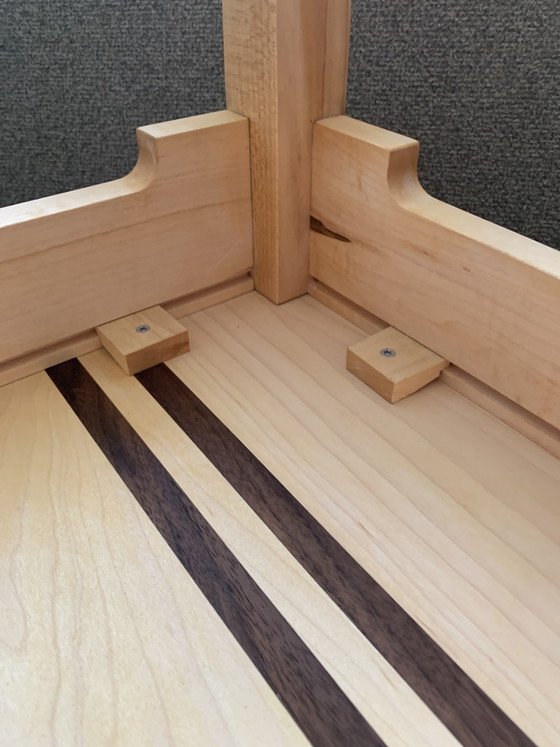 Handmade Side Table of Maple and Walnut Wood (photo 6 of 6)