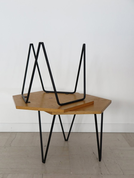 Tables basses de Gio Ponti pour Isa, Italie, années 50, lot de 2 – Bois, Métal (photo 10 of 12)