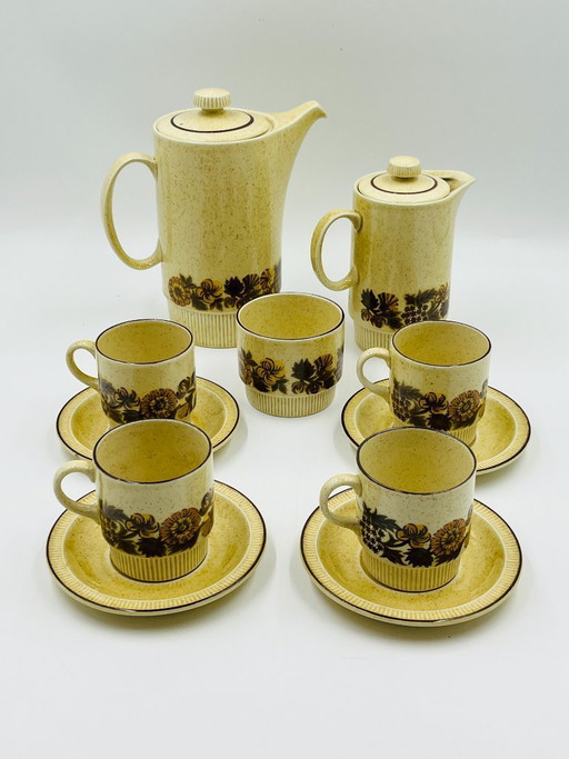 Poole Pottery Thistlewood koffieservies voor 4 personen