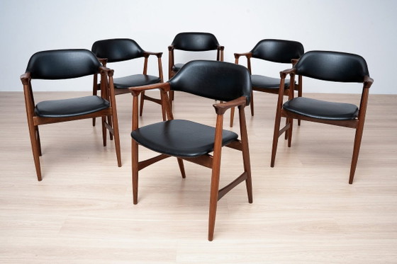 Eetkamerset uit het midden van de jaren 60, 6 Carlton fauteuils van Låte Møbelfabrikk en uitschuifbare tafel (photo 14 of 24)