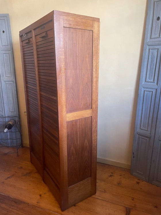 Image 1 of Armario con persiana enrollable Archivador Mueble para música Años 60 Francés