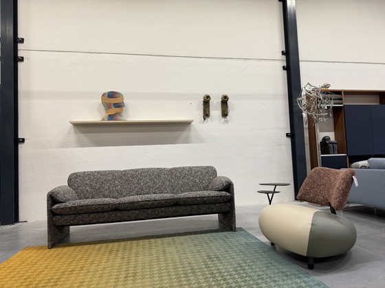 Image 1 of Leolux Canapé Bora Bora Canapé 3 places tissu State Platina