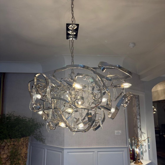 Brand van Egmond Delphinium Chandelier Oval – Illuminazione, Vetro, polished steel (photo 5 of 5)