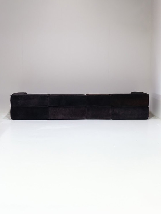 Image 1 of COR Trio modular sofa landscape sofa purple brown 1970s