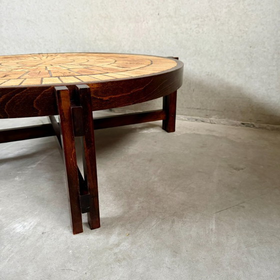 Image 1 of Round Brutalist Ceramic Coffee Table by Roger Capron, France 1960