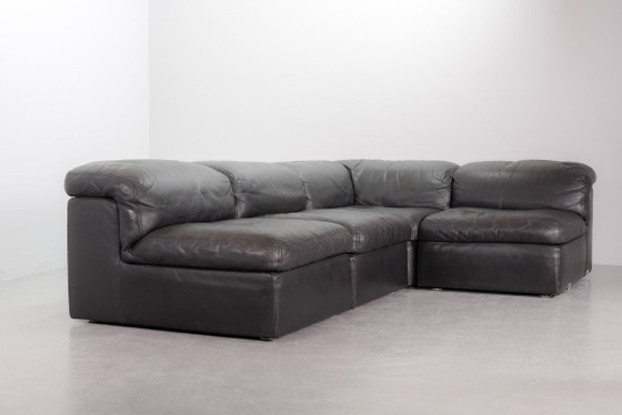 Canapé modulaire Jeep en cuir gris, années 1970, ensemble de 4 – Durlet, Canapés modulables, Leather (photo 6 of 38)
