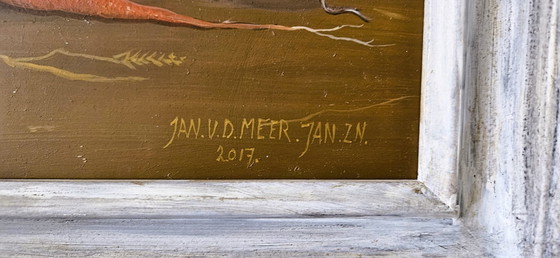 Image 1 of Jan van der Meer (1942-2024) Cinq lapins avec une feuille de chou