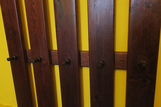 Image 1 of Mid-Century Wall-Mounted Coat and Hat Rack, 1960s